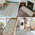 thumbnail image 6 of Boho Flowers 2'x6' Runner Rug, Farmhouse Abstract Geometric Patterned Washable Non-Slip Area Rugs for Hallway Kitchen Floor Bedroom Entryway, StainResistant Laundry Carpet Decoration Indoor Mat, 6 of 9