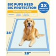 thumbnail image 2 of Empapadores para perros Powools XL 86 x 71 cm, 6 capas, a prueba de fugas, 100 unidades, 2 of 7