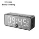 thumbnail image 4 of Superficie del espejo 3-en-1 Reloj de alarma Gran pantalla Bluetooth compatible con Bluetooth Reducción de ruido Altavoz Tiempo real Temperatura Meter Relojes Tipo 2 Negro Inevent HA011424-06, 4 of 6
