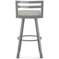 thumbnail image 4 of Amisco Derek 30 In. Swivel Bar Stool - Grey & White Woven Fabric / Metallic Grey Metal, 4 of 9