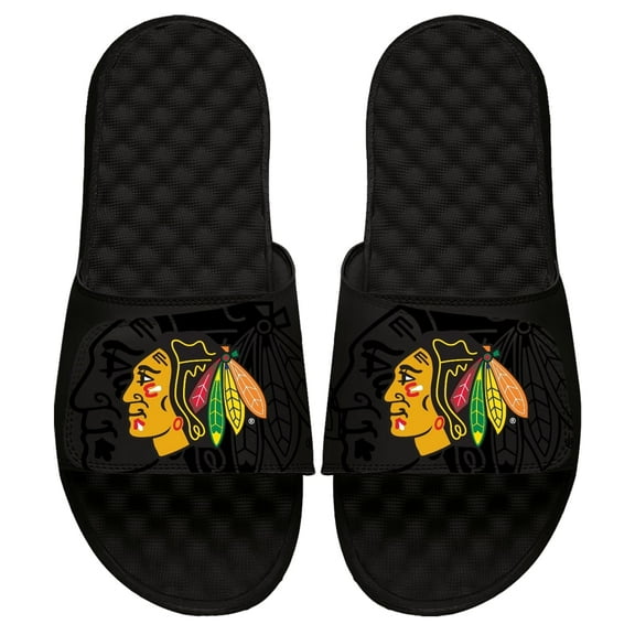 Youth ISlide Black Chicago Blackhawks OT Slide Sandals
