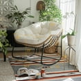 thumbnail image 2 of Barton Outdoor Rocking Chair, Patio Egg Rocking Chair, Indoor Papasan Chair, Rattan Wicker Lounge Chair, Modern Royal Chair for Bedroom, Living Room, Porch, Garden, Lawn, Beige, 2 of 7