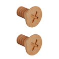 thumbnail image 4 of kurtrusly Crochet en Bois d'Érable Moderne Vis Murale Nordique Premium pour Organisation de Garde-Robe Design Croix Ronde 5.5x6cm 2Set, 4 of 6