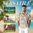 thumbnail image 3 of Netecom Bread Pattern Hawaiian Shirt for Men, Vintage Style, Button Down Summer Beach Short Sleeve, S-5XL, 3 of 6