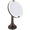 thumbnail image 7 of mDesign Modern Motion Sensor LED Lighted Makeup Bathroom Vanity Mirror, Large 8" Round, 3X Magnification, Hands-Free, Rechargeable and Cordless - Bronze, 7 of 7