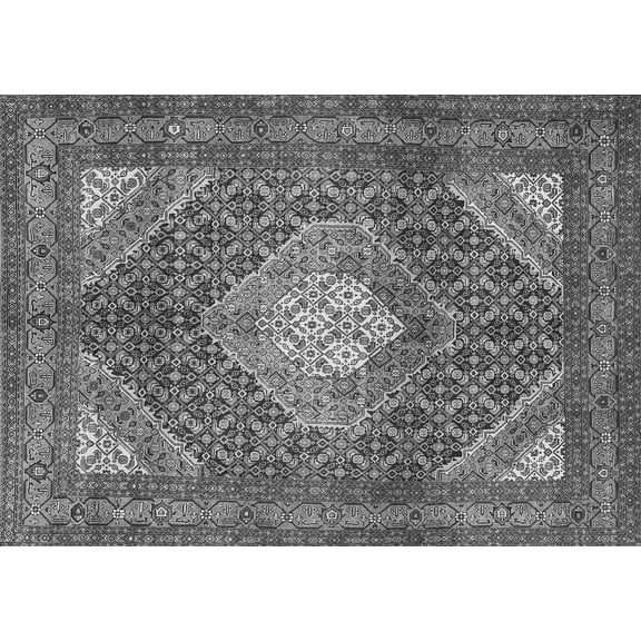 Ahgly Company Indoor Rectangle Persian Gray Traditional Area Rugs, 5' x 7'
