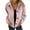 Pink, variant on Women Crop Double Breasted Trench Coat Raglan Sleeve Work Office Cropped Jacket With Pockets S-3XL