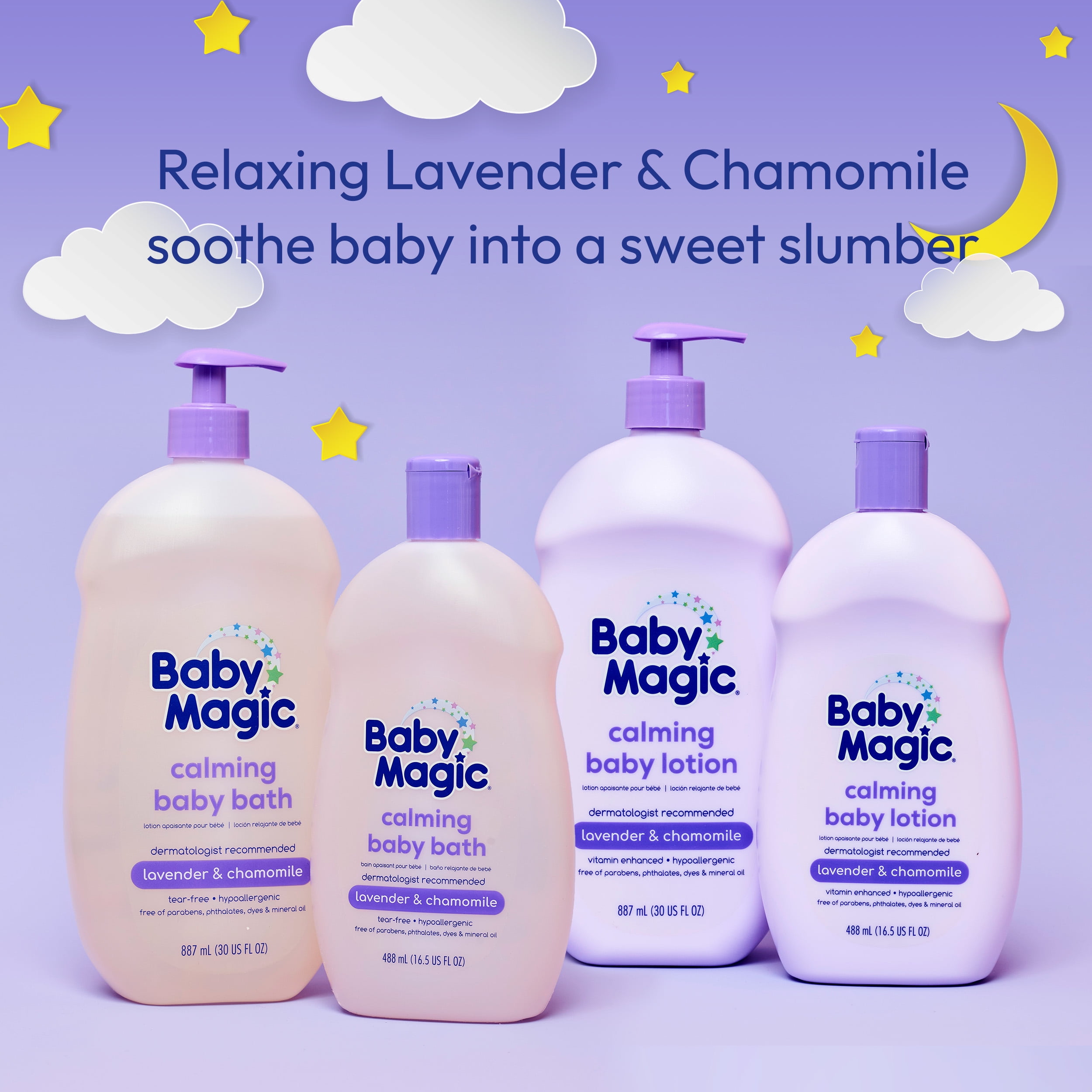 Baby Magic Calming Baby Lotion with Lavender and Chamomile, Free of Parabens, Mineral Oil, 30 oz.