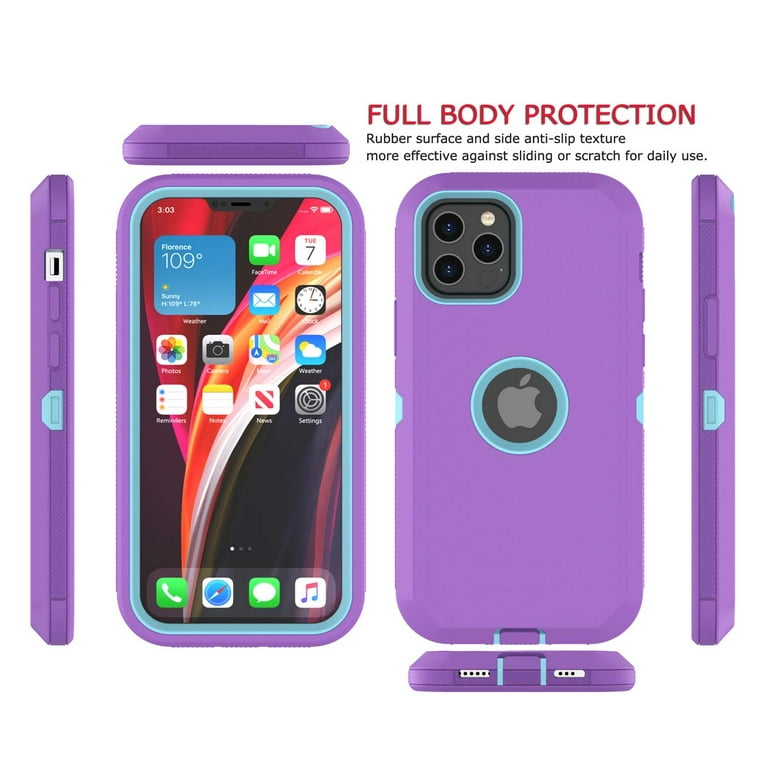 TEAM LUXURY Designed for iPhone 12 Case & iPhone 12 Pro Case, Shockproof  Rugged [Ultra Impact Resist] [Anti-Scratch] Protective Case for iPhone  12/12