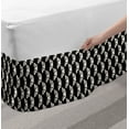 thumbnail image 2 of Modern Bed Skirt, Contemporary Geometric Illustration of Triangular Monochrome, Elastic Bedskirt Dust Ruffle Wrap Around for Bedding Decor, 4 Sizes, Charcoal Grey Eggshell, by Ambesonne, 2 of 2