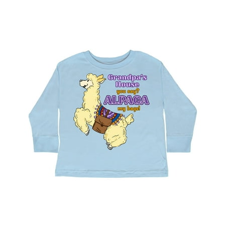 

Inktastic Cute Jumping Alpaca-Grandpa s House You Say ALPACA my bags! Gift Toddler Boy or Toddler Girl Long Sleeve T-Shirt