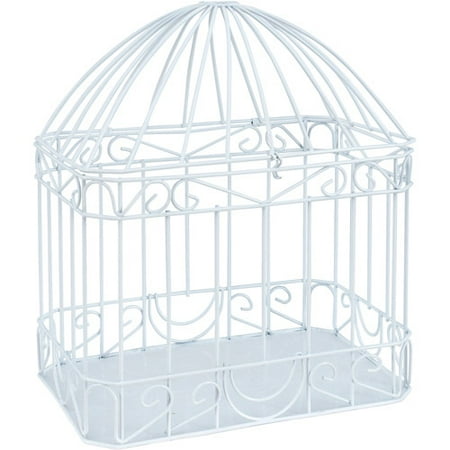 Wilton Bird Cage Style Gift Card Holder, White