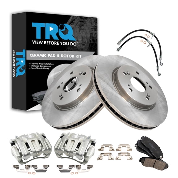 TRQ Front Brake Pad & Rotor Kit Ceramic Fits 2007-2012 Acura RDX