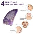 thumbnail image 7 of Scenic Beauty 1-Stage Natural Facial Roller Stone Massage Tool for SPA, Acupuncture, Purple, 7 of 7