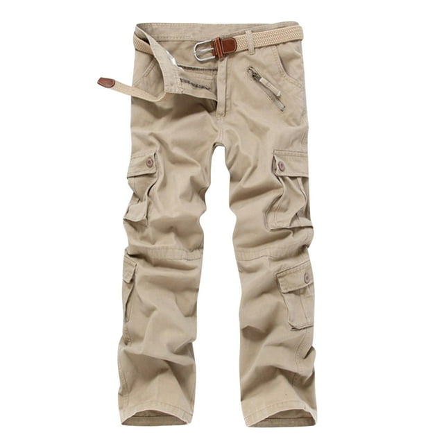 CEHVOM Pantalon Décontracté pour Homme, Ample, à Multiples Poches, Délavé, Extérieur, Pantalon