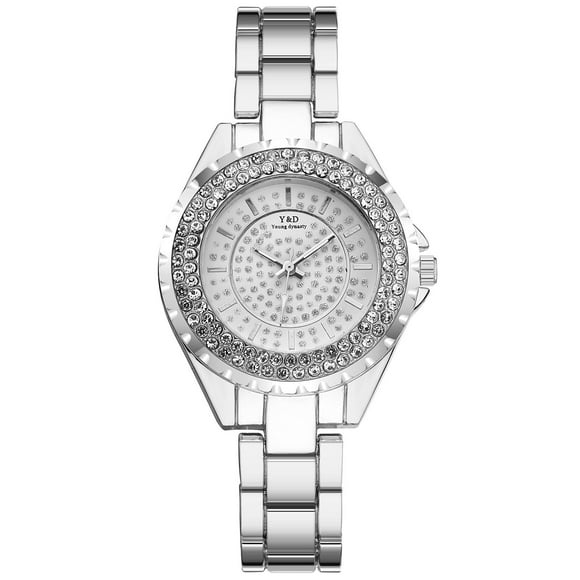 Women Fashion Watch Clock Stainless Steel Casual Dress Wrist Crystal, 38Mm Opp Ca 883449183550