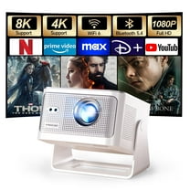 [900ANSI&Auto Focus] Magcubic 8K Support Native 1080P Full HD Projector, Auto Keystone Movie Projector with WiFi 6 & BT 5.4, Android 14 with Built-in Apps, Smart Projector for Home Theater
