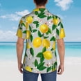thumbnail image 4 of Fuzoiu Lemon1 Print Hawaiian Shirt for Men, Summer Beach Casual Short Sleeve Button Down Shirts, Men’s Beach Summer Shirts with Pocket,Medium, 4 of 7