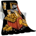 thumbnail image 2 of Manta de nuggets de pollo y gatito, regalo para niños, niñas y niños, lindas y divertidas mantas de comida, suaves, cómodas y ligeras para la habitación, sofá, cama, decoración moderna y adorable,, 2 of 7