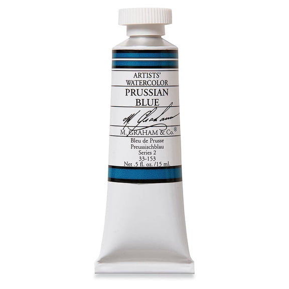M. Graham Artists' Watercolor - Prussian Blue, 15 ml Tube