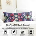 thumbnail image 3 of Floral Body Pillow Cover – Soft & Breathable, Hidden Zipper, 20"x54", Vintage Wildflower & Botanical Print with Butterflies & Bees – Gift for Side Sleepers, Pregnancy, Farmhouse Decor, 3 of 7