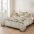 thumbnail image 2 of Queen Quilt Set 90''x96'', Sunflower Lightweight Summer Bedspread Coverlet Set with 2 Pillow Shams, Vintage Botanical Breathable All Season Quilt Bedding for Bedroom/Guest Room Farmhouse Retro Floral, 2 of 9