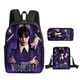 thumbnail image 2 of 2023 Nuevo Miércoles Addams Mochila De Escuela Primaria Bolsa De Mensajero Bolígrafo Conjunto De Tres Piezas DIY, 2 of 4