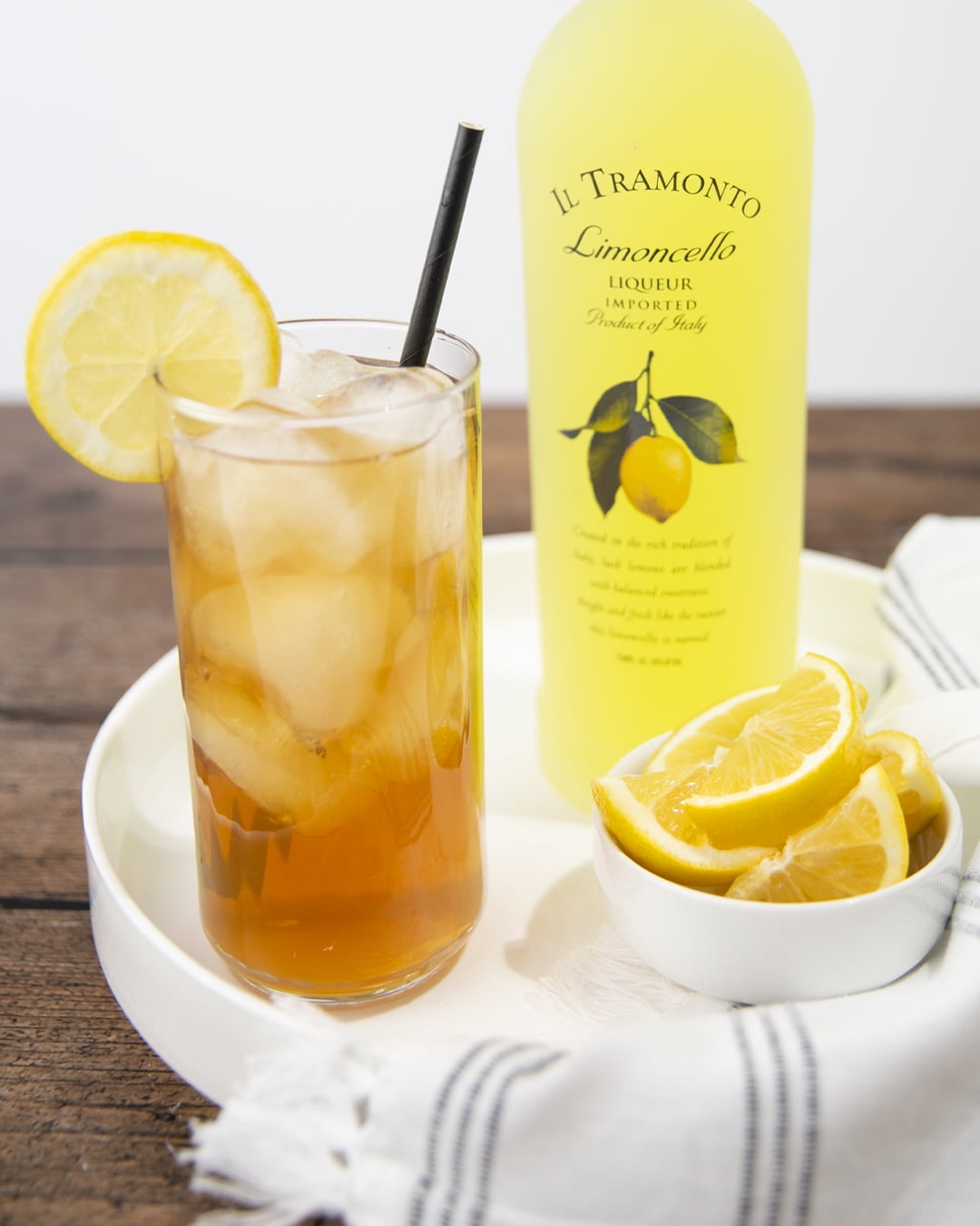 Il Tramonto Limoncello Italian Lemon Liqueur 60 Proof 750ml Glass Bottle