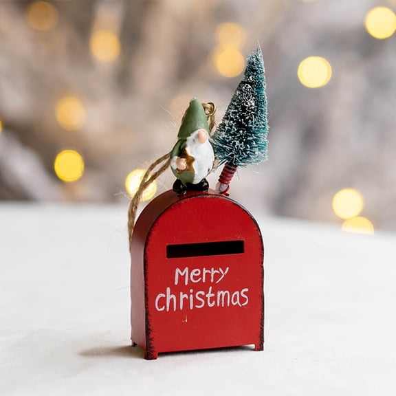 UPOUART Christmas Mailbox Ornament Hanging Decoration for Holiday Tree and Seasonal Home Decor