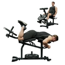 Leg Extension and Curl Machine, Adjustable Seated Leg Extension and Lying Curl Trainer for Home Gym, Lower Body Workout Equipment, Cable System Compatible, 500LBS Weight Capacity