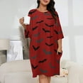 thumbnail image 2 of Bats Sleepshirts For Sleeping Travels Loose Sleepdress Pajama Dress Soft Nightdress Sleepwear, 2 of 7