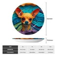 thumbnail image 2 of Honeii Colorful Textured Chihuahua Print Elegant Bone China Decorative Plate, Porcelain Plate,Art Crafts,Ceramic Ornaments for Home Office Wall Decor-10in, 2 of 6