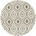 thumbnail image 5 of SAFAVIEH Florida Declan Geometric Shag Area Rug, Cream/Light Blue, 4' x 4' Square, 5 of 11