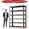 thumbnail image 5 of Garage Shelving, Garage Storage Shelves, 3500 LBS Heavy Duty Adjustable Metal Garage Shelves, Easy Assembly, Shelves for Garage Storage, Warehouse, Basement, Black, 5 of 6