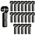 thumbnail image 1 of Mosiee 20Pcs/Set Durable Plastic Helmet Clips Attachment Head Light Clamps Black Set Headlamp Hard Hat Safety Cap Hook Outdoor Tools, 1 of 9