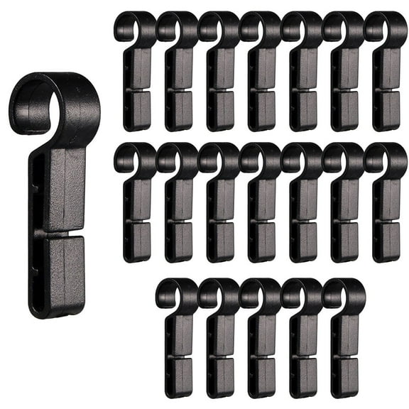 20pcs Helmet Headlamp Clips Anti-Slip Plastic Helmet Clamps Hooks for Safety Cap