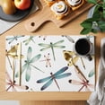 thumbnail image 2 of Dragonfly Placemats Set of 6, Watercolor Colorful Wings Flying Non-Slip Place Mats Washable Table Mats for Kitchen Dining Table Decorations Indoor/Outdoor, 2 of 9