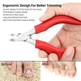 thumbnail image 3 of Cortaúñas para trabajo pesado, cortaúñas profesional para hombres y ancianos, tijeras grandes para uñas de los pies para personas mayores/hombres/mujeres (rojo), 3 of 5