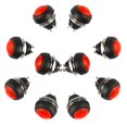 thumbnail image 1 of Larcele 10 Pcs Bouton Poussoir Étanche 12mm Instantané ANKG-01 (Rouge), 1 of 4