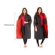 thumbnail image 2 of Advancent Chaqueta cálida Abrigo Mujer Mantener caliente Absorbente del sudor Traje de secado rápido Manga Toallas grandes Cambio de Traje de baño Negro+Rojo, 2 of 6