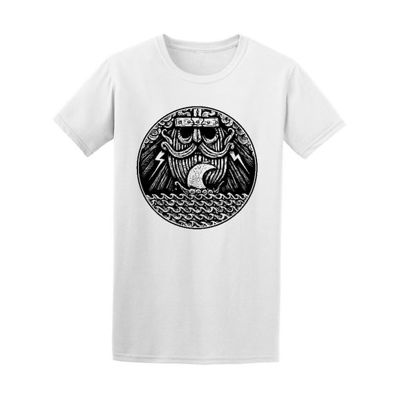 God Is Odin Storm Sea Drakkar Tee Men's -Image by Shutterstock