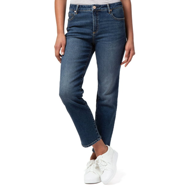 Jordache Women's High Rise Straight Leg Jeans - Walmart.com