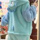 thumbnail image 3 of Pijama de felpa Kawaii Sanrio para mujer, ropa de estar por casa de dibujos animados Hangyodon, pijama con capucha, bata larga de felpa para dormir, monos de invierno, 3 of 4