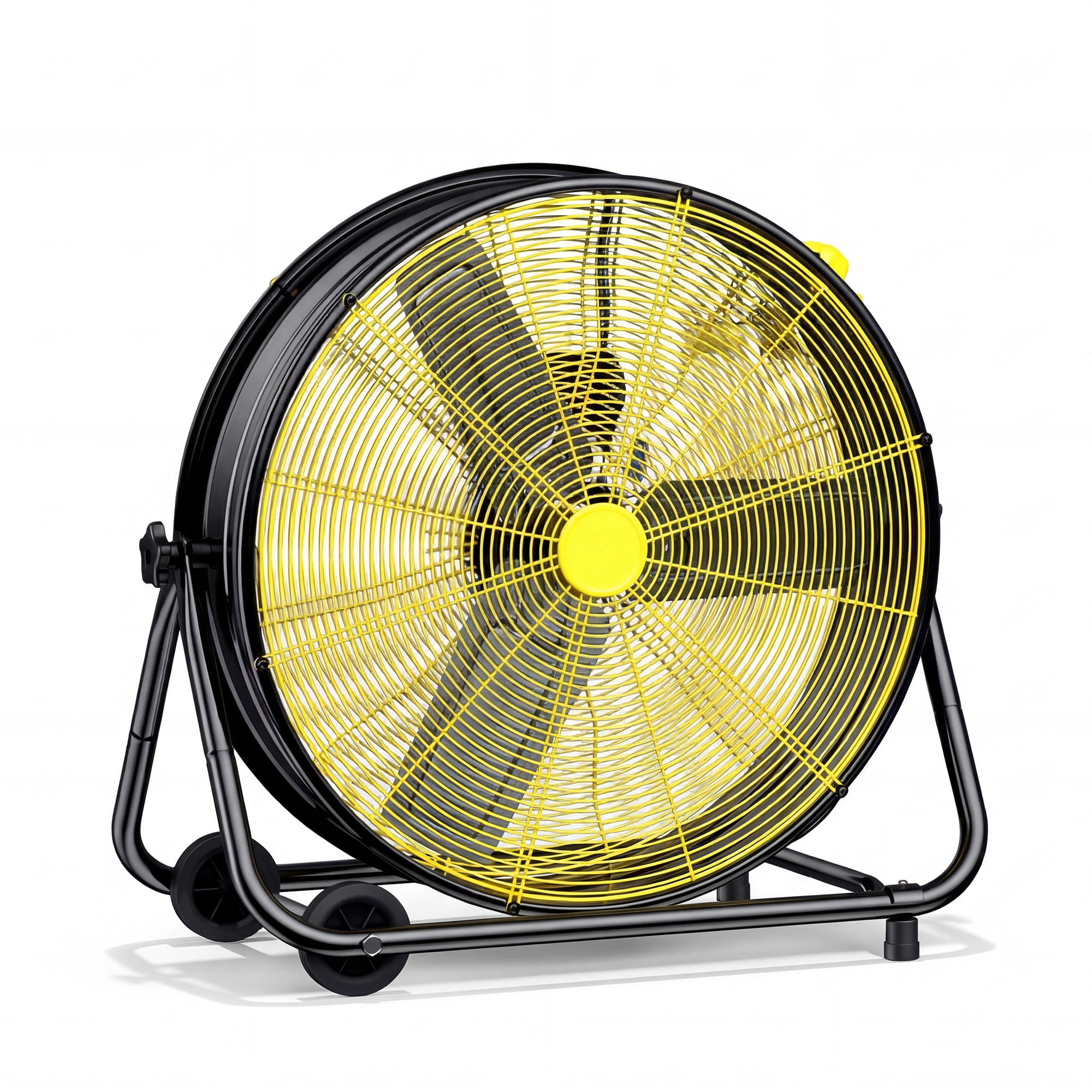 Osoeri 24 inch Industrial Drum Fan, 3 Speed ​​9460 CFM Heavy Duty Metal Cooling Floor Fan , 360° Tilt for Shop Outdoor, Patio, Warehouse, Commercial, Basement High Speed ​Fan