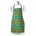 thumbnail image 3 of Taco Apron, Mexican Dish with Tortilla Folded Veggie-Packed Yummy Doodle Taste Art, Unisex Kitchen Bib with Adjustable Neck for Cooking Gardening, Adult Size, Mustard Turquoise Red, by Ambesonne, 3 of 4