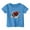 E046-Bleu, variante sur hengsof T-Shirt en Coton pour Filles avec Cœur de Rugby, Haut Athleisure à Manches Courtes et Col Rond Ample et Élégant, Chandail Respirant et Sportif 1-13 Ans