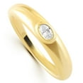 thumbnail image 2 of Pompeii Oval Diamond 14k Yellow Gold Stackable Dome Polished Band Bezel Ring Lab Grown, 2 of 5
