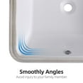 thumbnail image 3 of EDTara Splash-Free Ceramic Bathroom Sink, Easy-Clean White Vessel Basin for Vanity or Countertop Installation, 3 of 7