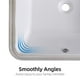 thumbnail image 3 of QinaQin Lavabo sobre encimera de cerámica blanca para baño, fácil de limpiar, sin salpicaduras, compatible con grifería universal, lavabo moderno tipo vessel para tocador, 3 of 7