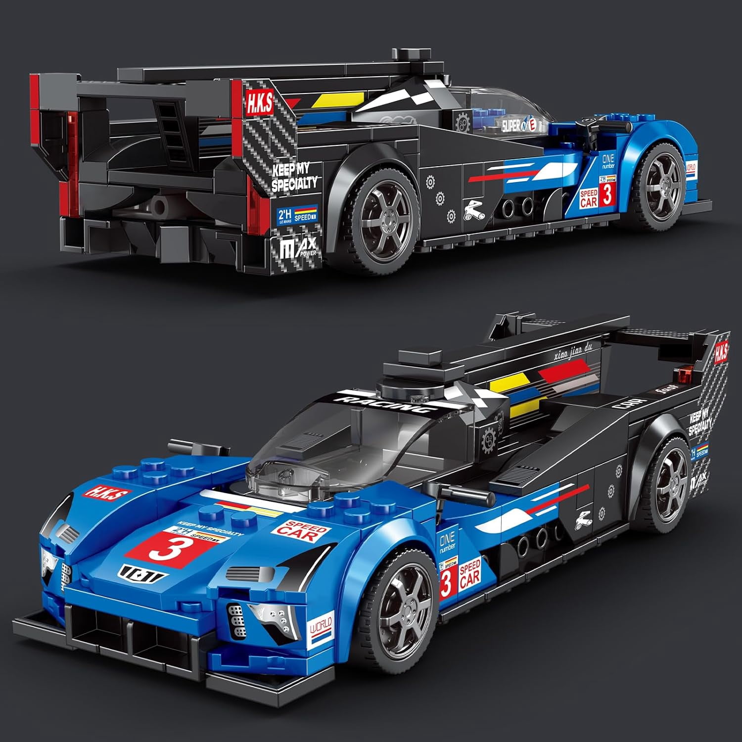 Speed Racing Car Building Set, Super Car Model Kit, Collectible Cars Construction Toys Gifts for Adults and Teens Age 14+ (294 Pieces)
